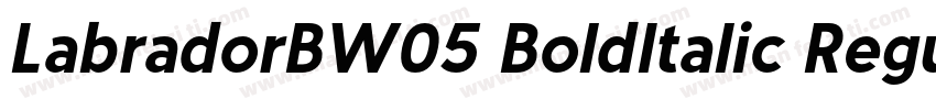 LabradorBW05 BoldItalic Regular字体转换